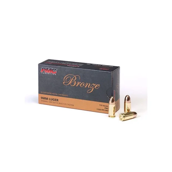 PMC Bronze 9mm Luger Handgun Ammo - 115 Grain | JHP