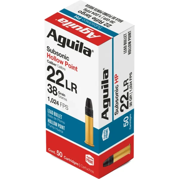 AGUILA SUBSONIC 22 LR 38 GRAIN SUBSONIC LEAD HP