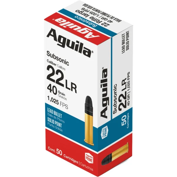 AGUILA SUBSONIC 22 LR 40GR LEAD SOLID POINT - Image 2