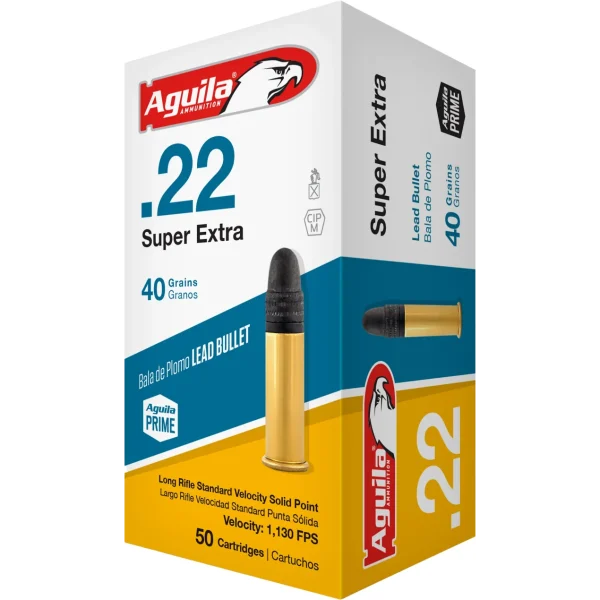 AGUILA SUPER EXTRA 22 LR 40GR LEAD SOLID POINT